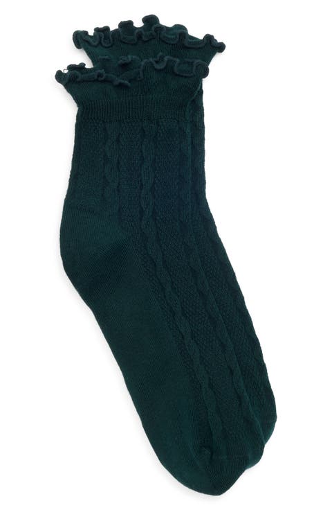 Lettuce Hem Demi Crew Socks