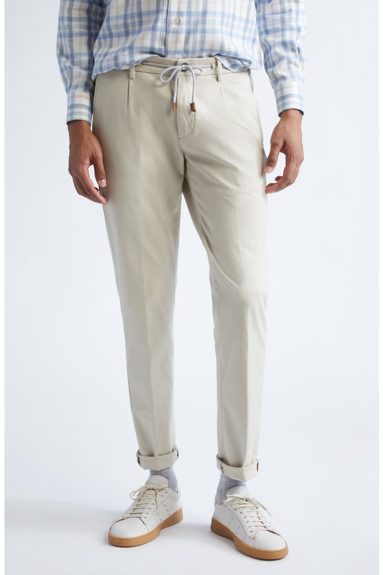Stretch Cotton Blend Joggers, Main, color, SAND