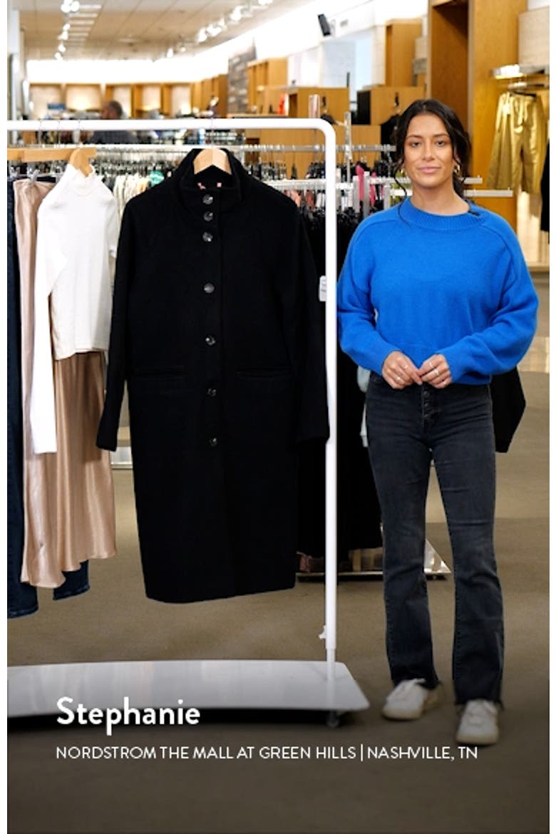 Single Breasted Wool Blend Coat video