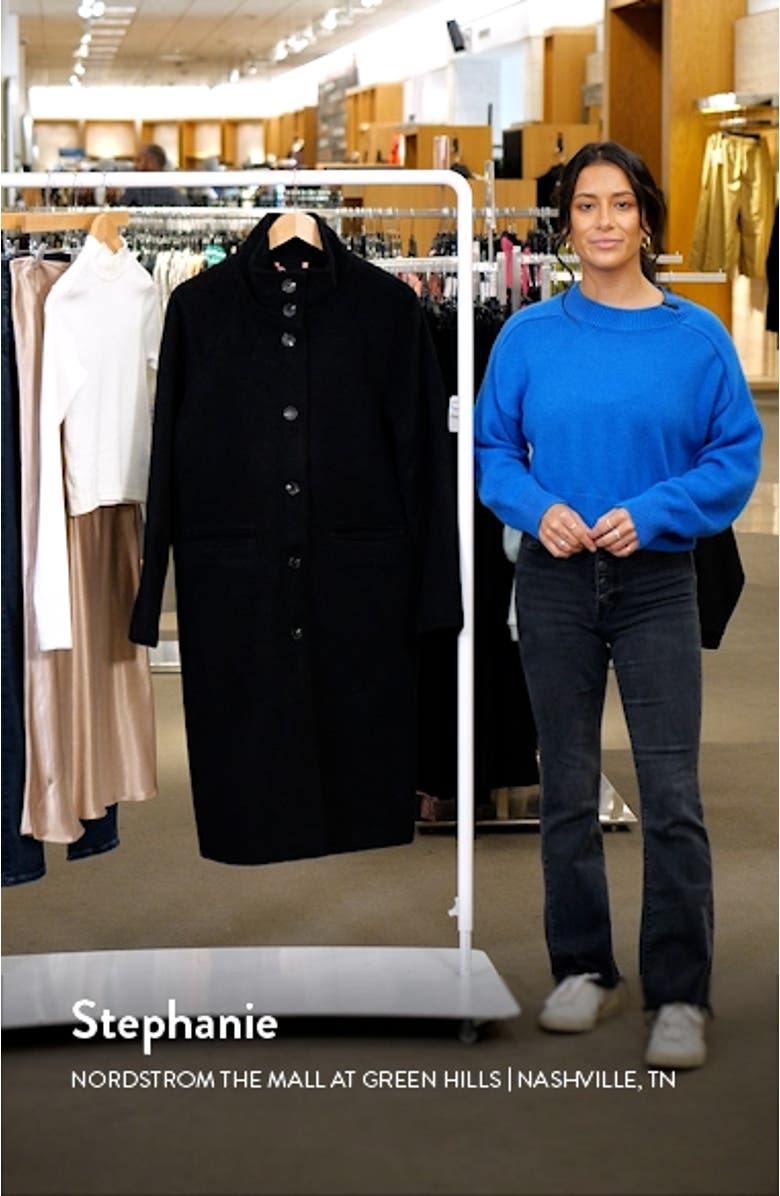 Single Breasted Wool Blend Coat, sales video thumbnail