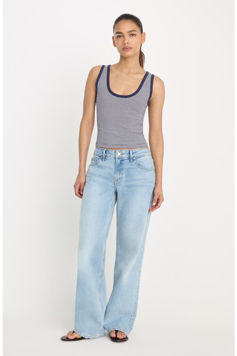Stretch Cotton Crop Ringer Tank, Alternate, color, HORIZON STRIPE