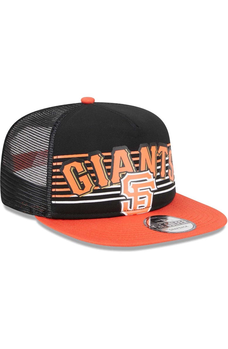 New Era Men's New Era Black San Francisco Giants Speed Golfer Trucker Snapback Hat, Alternate, color, Black