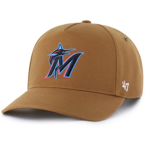 Men's Carhartt x '47  Brown Miami Marlins Hitch Adjustable Hat