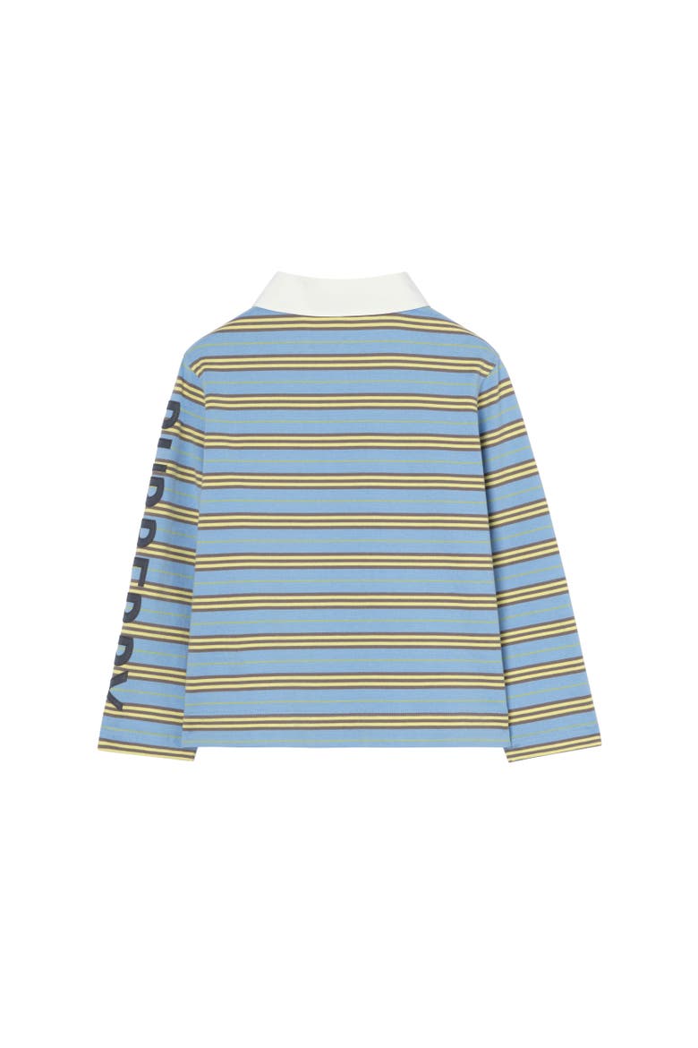 Striped Cotton Rugby Shirt, Alternate, color, Blue