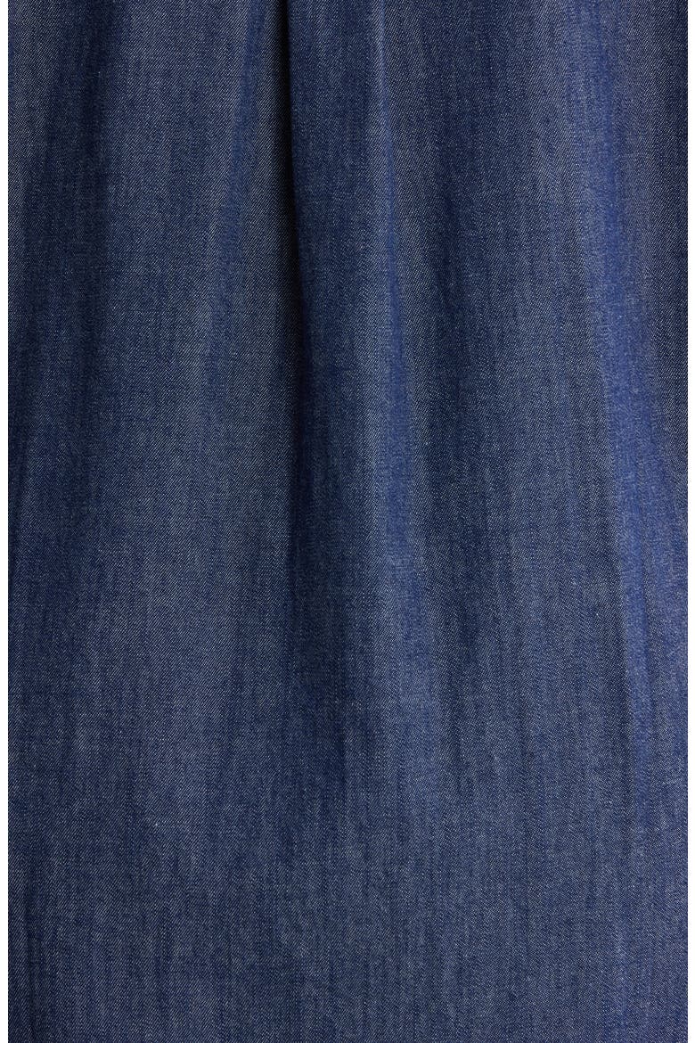 Classic Collar Organic Cotton Denim Button-Up Shirt, Alternate, color, DARK INDIGO