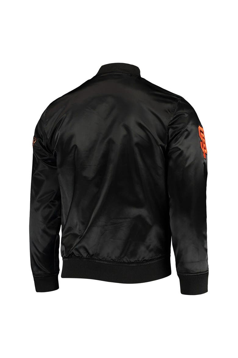 Men's Pro Standard Black San Francisco Giants Wordmark Satin Full-Snap Jacket, Alternate, color, Black