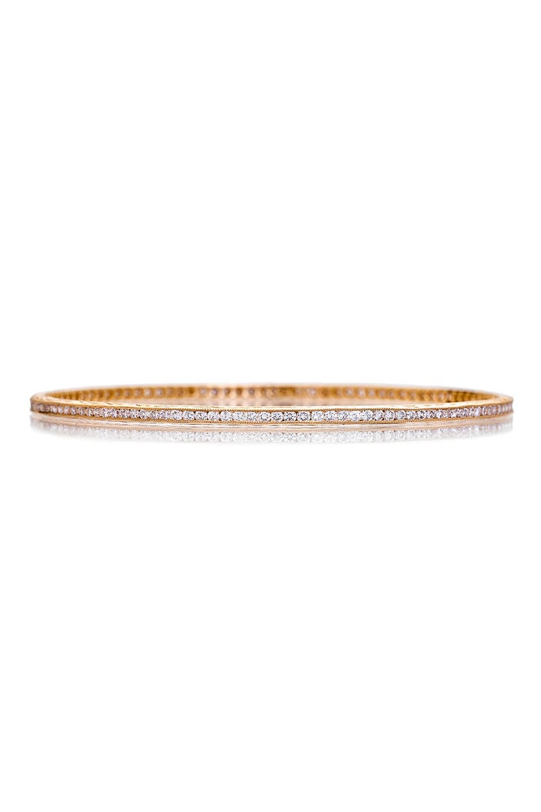 Diamond Channel Bangle, Main, color, ROSE GOLD