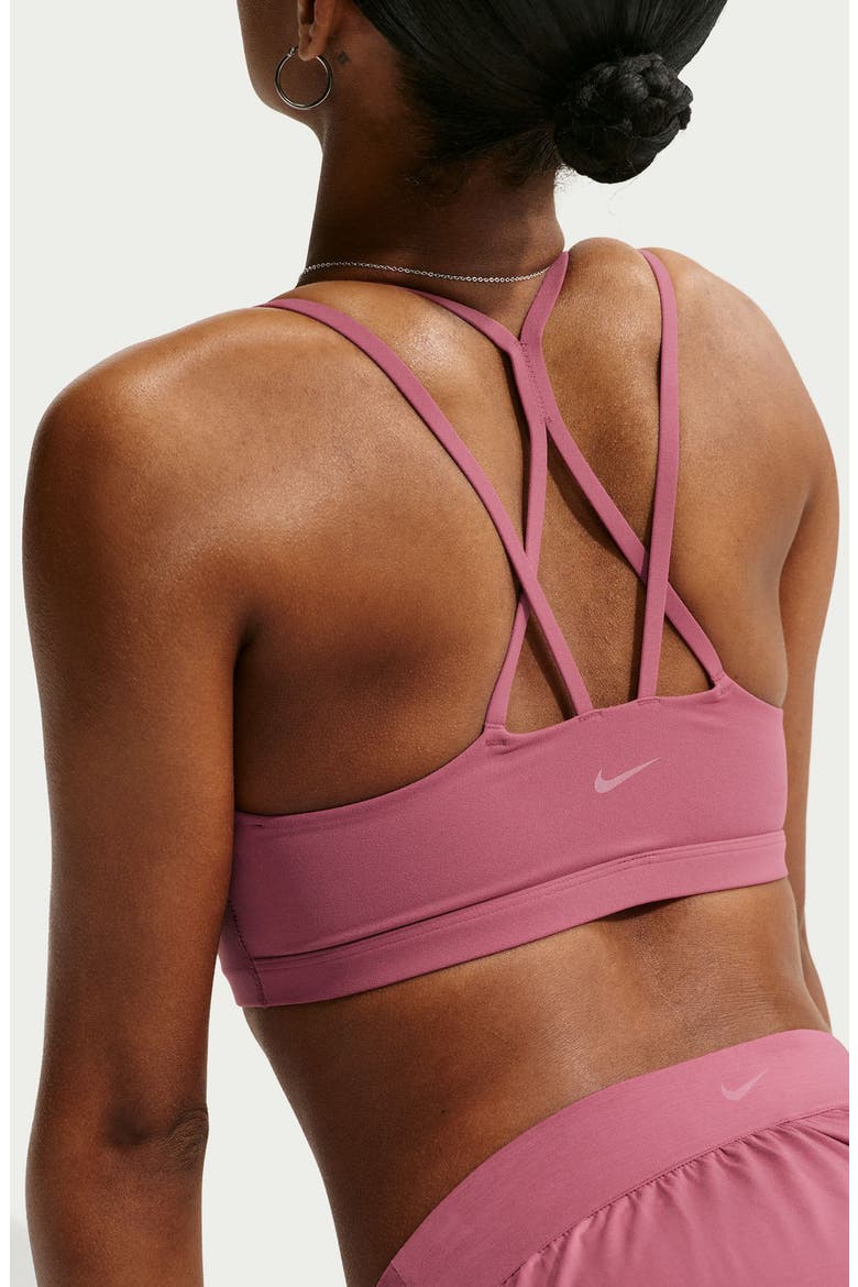 Zenvy Strappy Light-Support Padded Sports Bra, Alternate, color, 654 PKSMOK/ WHITE