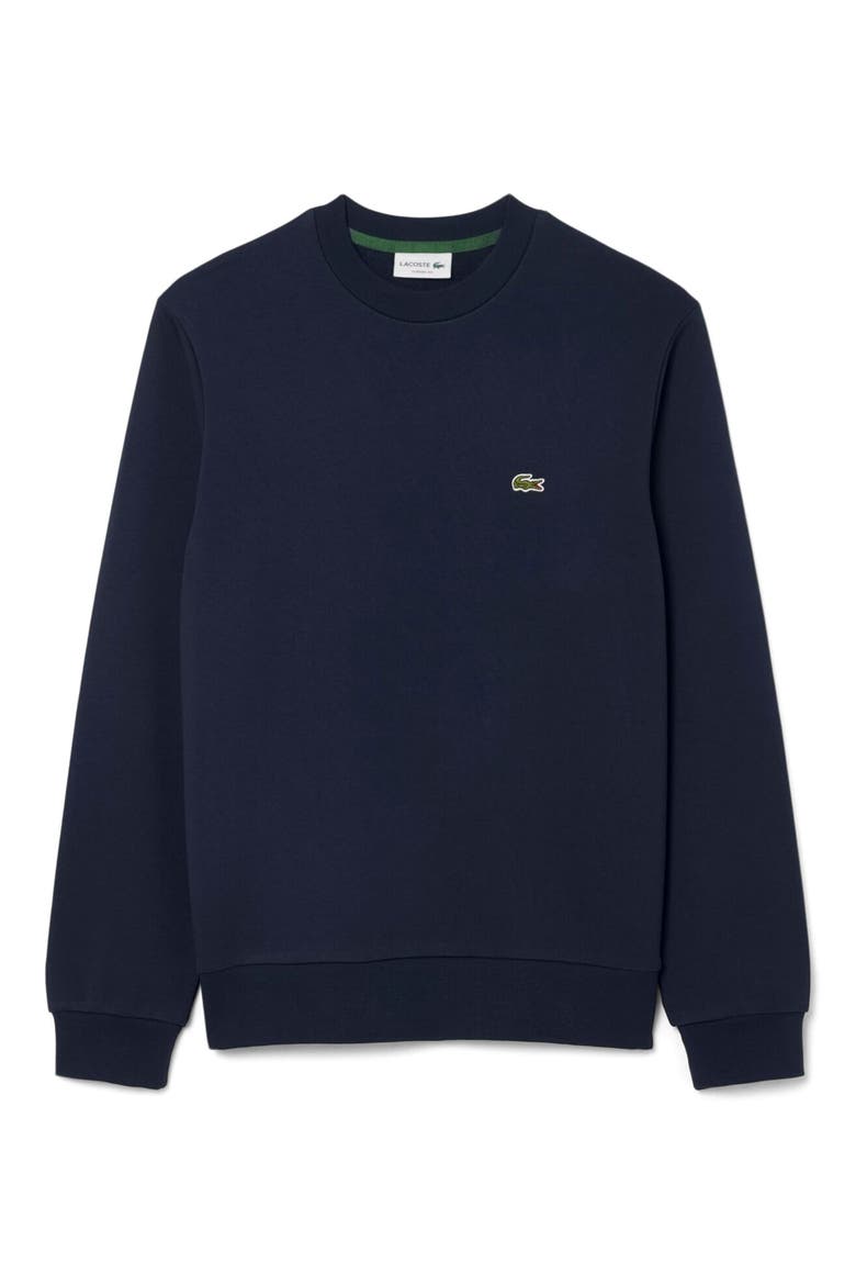 Lightweight Cotton Fleece Crewneck Sweatshirt, Main, color, NAVY BLUE