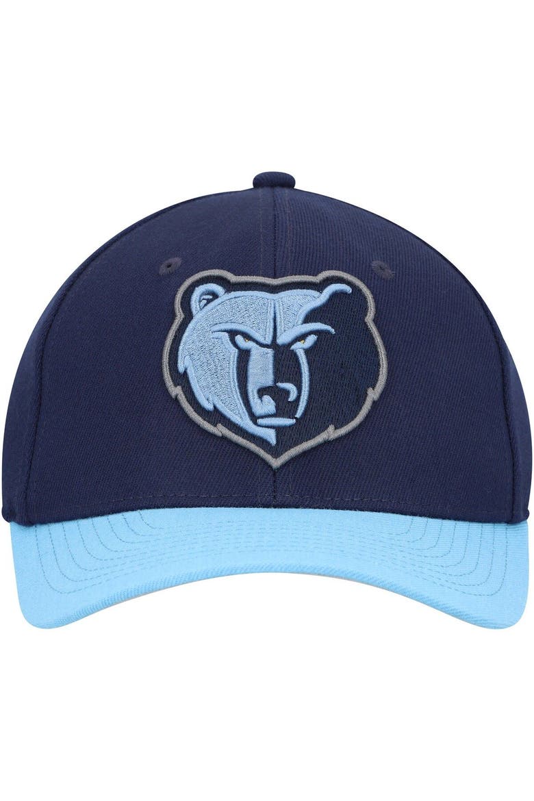 Men's Mitchell & Ness Navy/Light Blue Memphis Grizzlies MVP Team Two-Tone 2.0 Stretch-Snapback Hat, Alternate, color, Navy