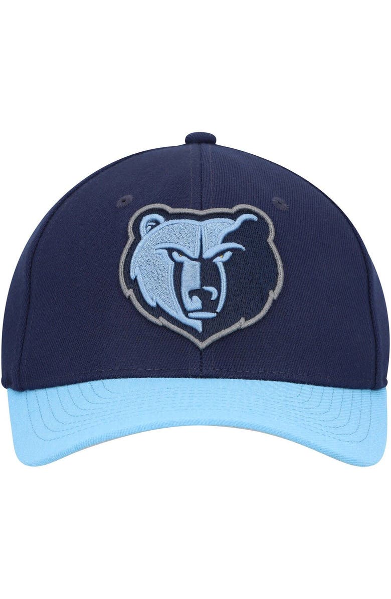 Mitchell & Ness Men's Mitchell & Ness Navy/Light Blue Memphis Grizzlies MVP Team Two-Tone 2.0 Stretch-Snapback Hat, Alternate, color, 