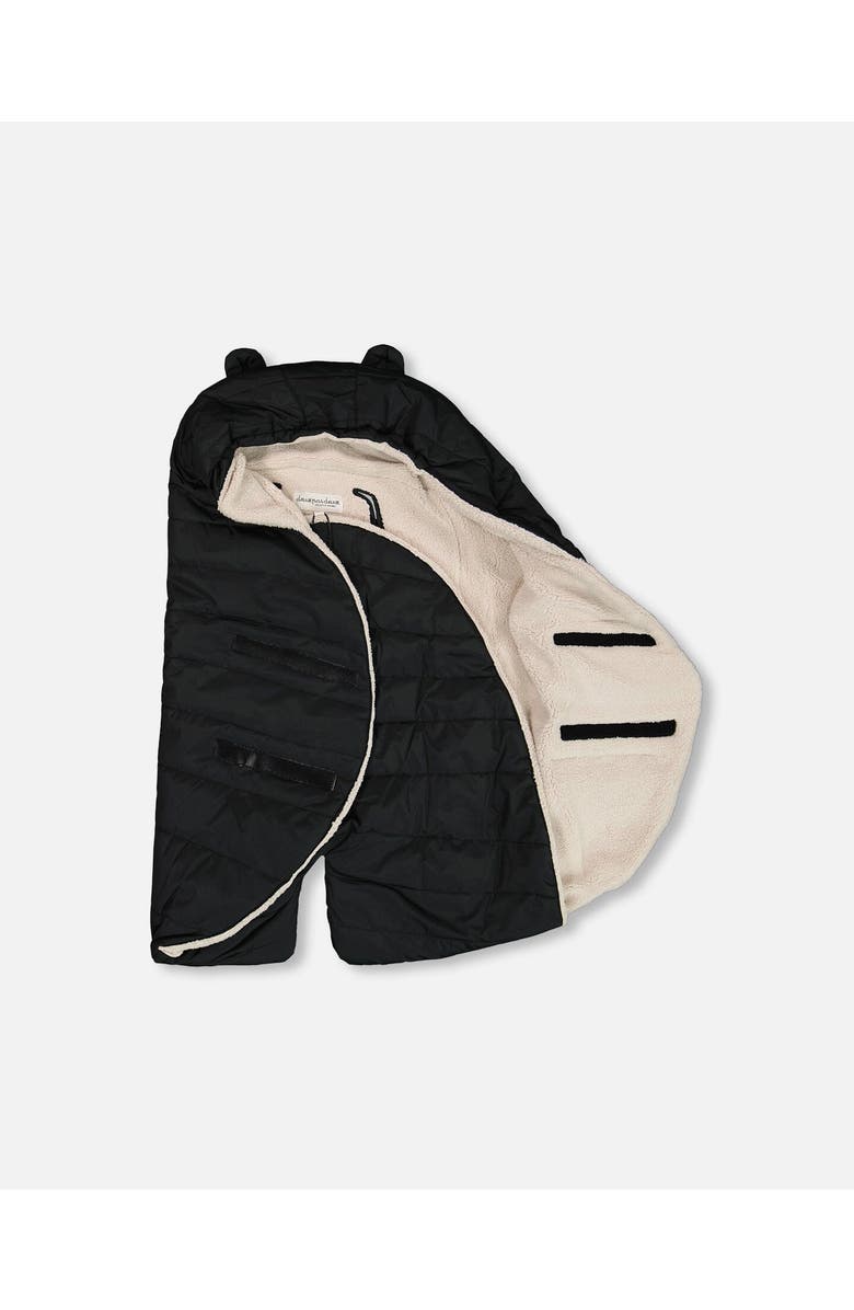 Deux par Deux Baby Unisex Snuggly Wrap Black For Car Seat And Stroller, Alternate, color, Anthracite