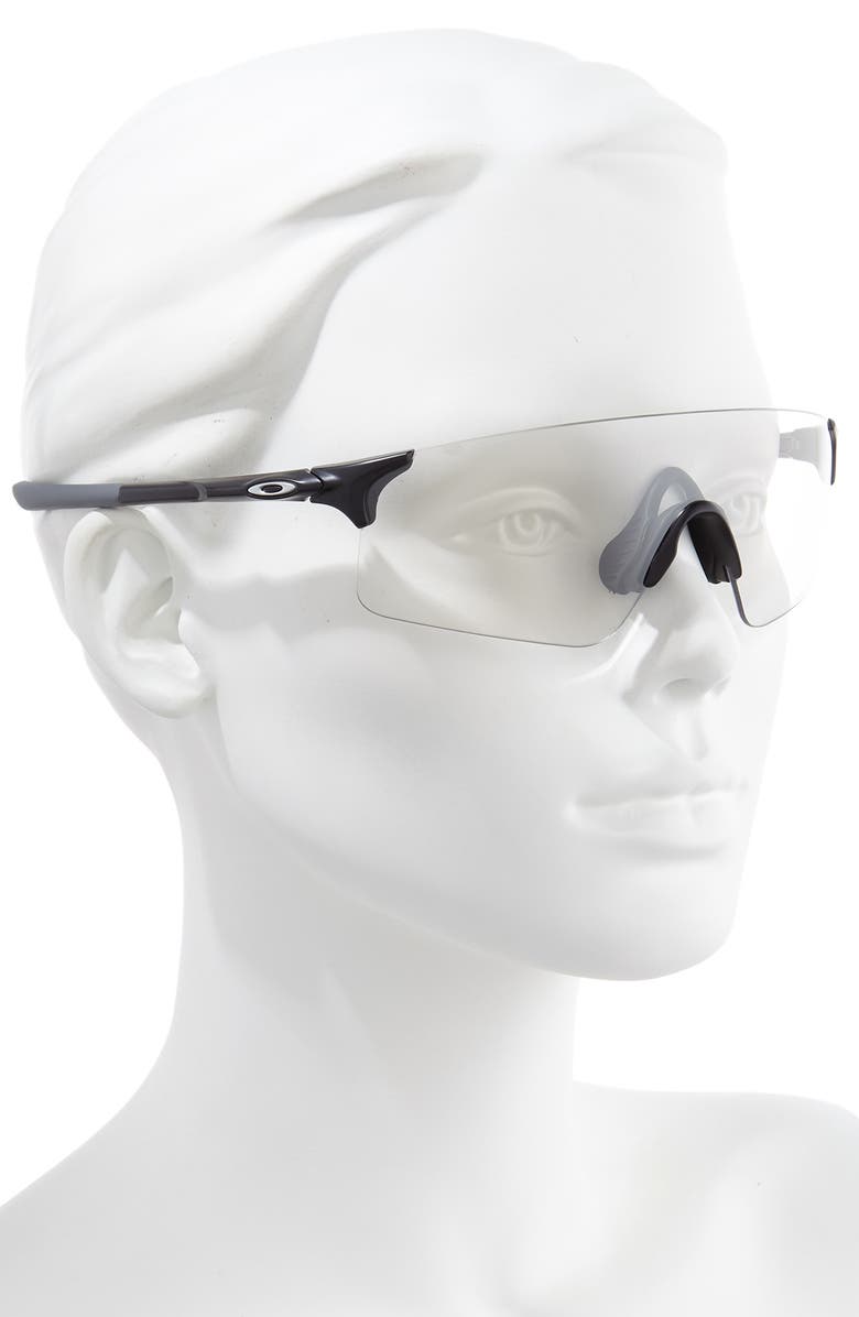 Oakley EVZero<sup>™</sup> Blades 155mm Photochromatic Rimless Shield Sunglasses, Alternate, color, Rubber Black/ Photochromic