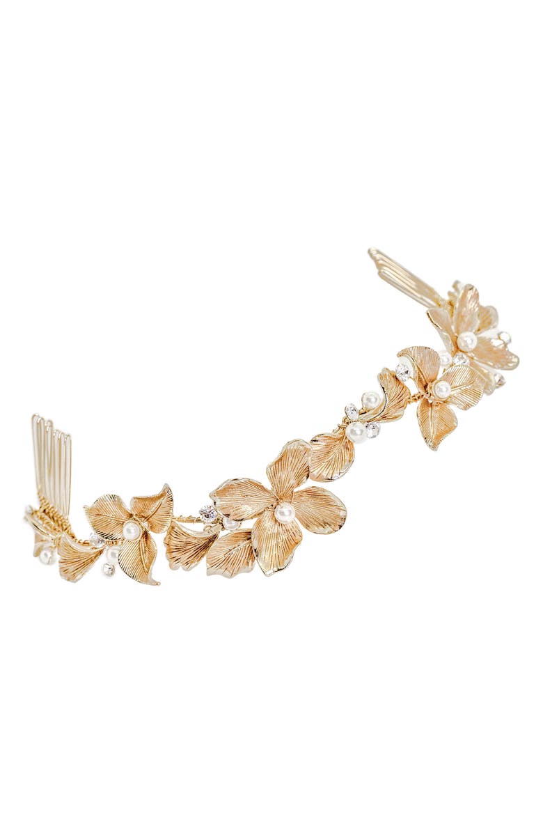 Brides & Hairpins Noemie Halo Crown Comb, Main, color, Gold
