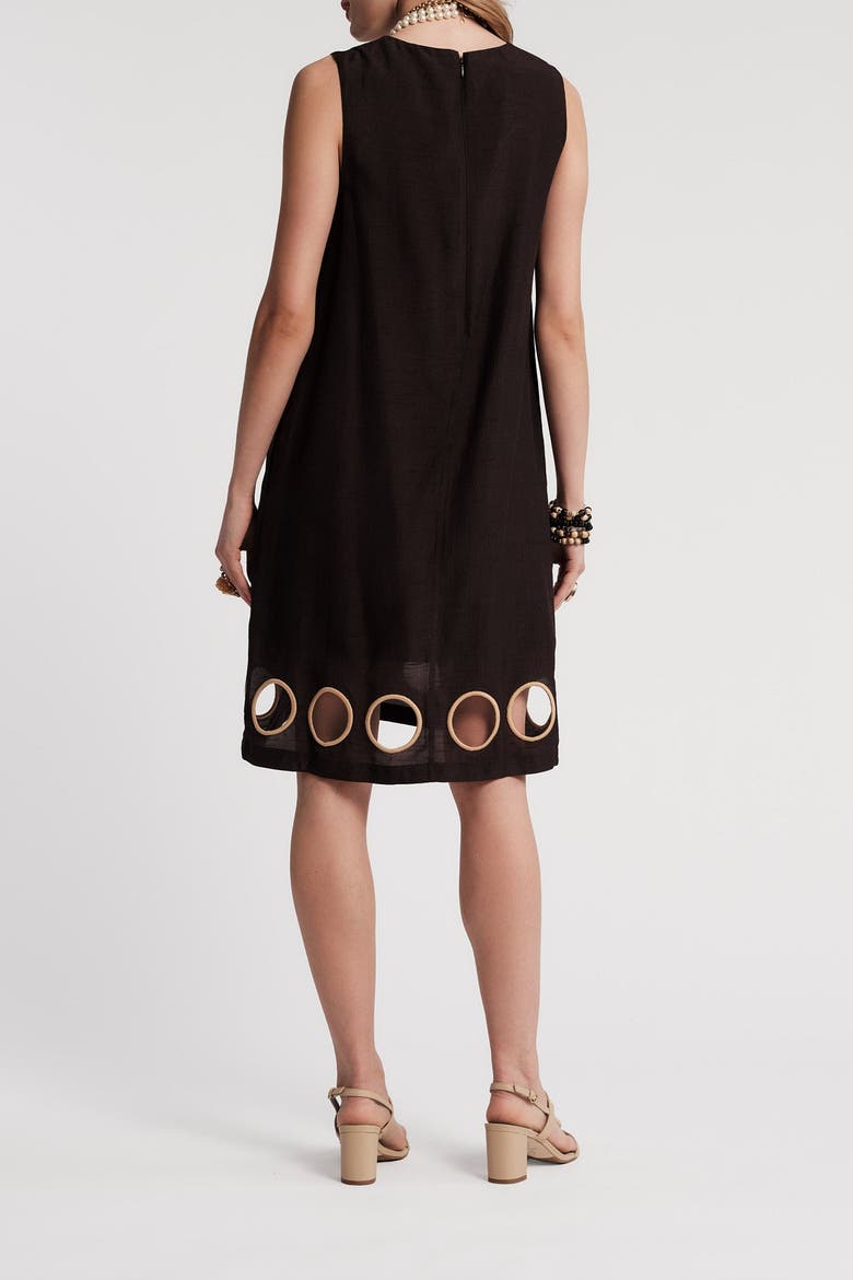 Lily Cut Out Mini Dress, Alternate, color, Black/Taupe