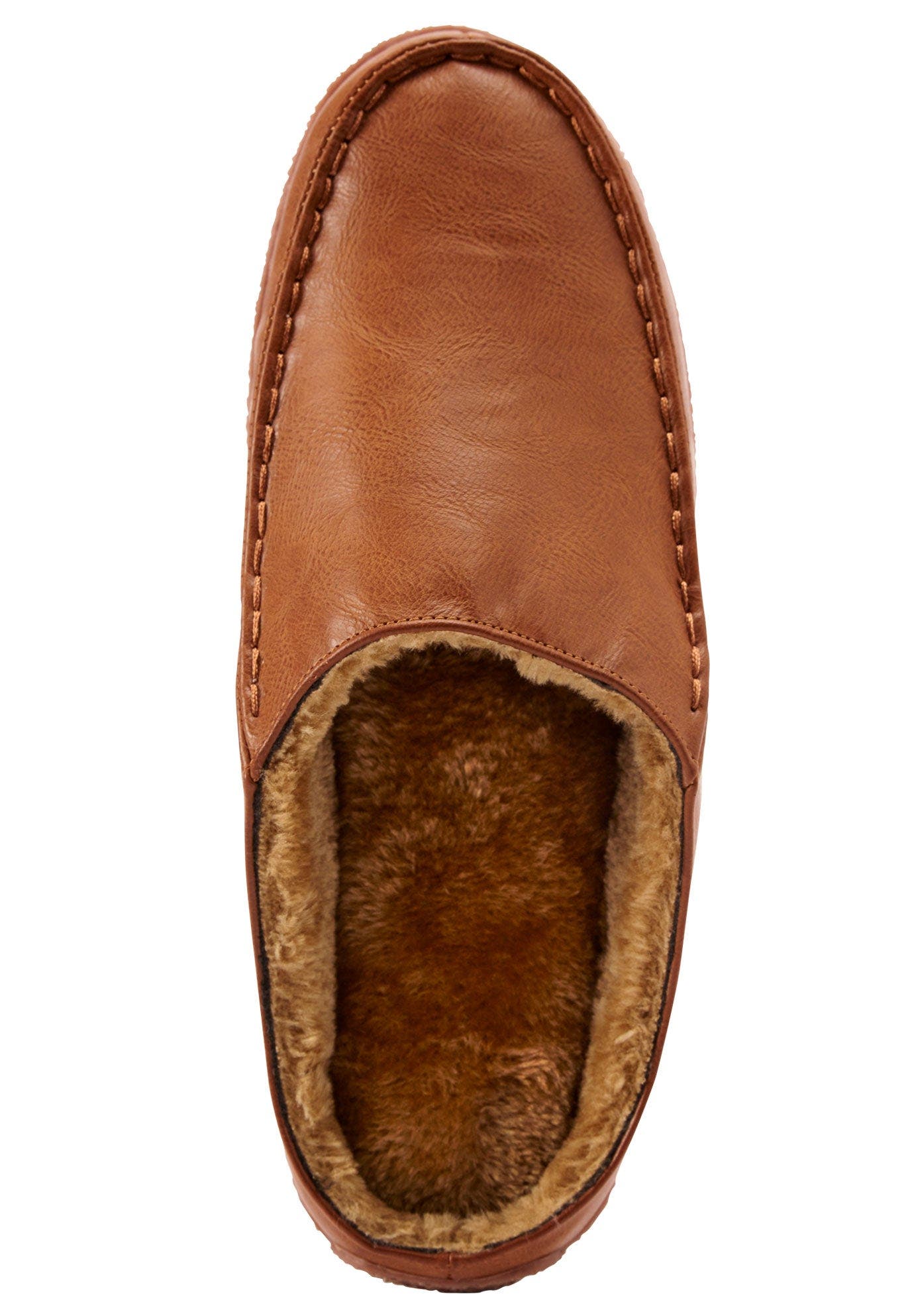 KingSize Fur-Lined Clog Slippers, Alternate, color, Chestnut