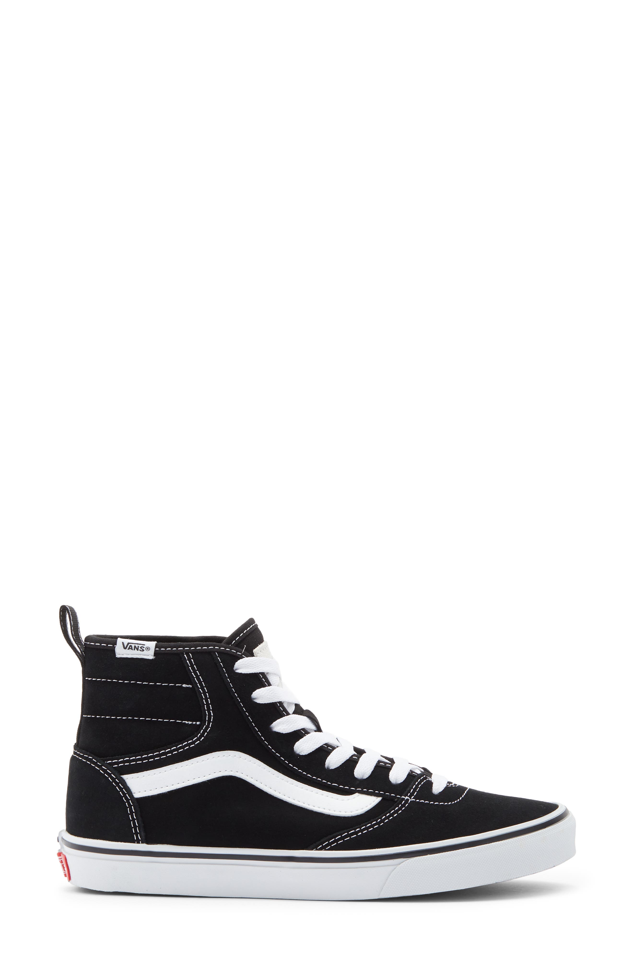 Vans Ashwood High Top Sneaker, Alternate, color, Suede/Canvas Black/White