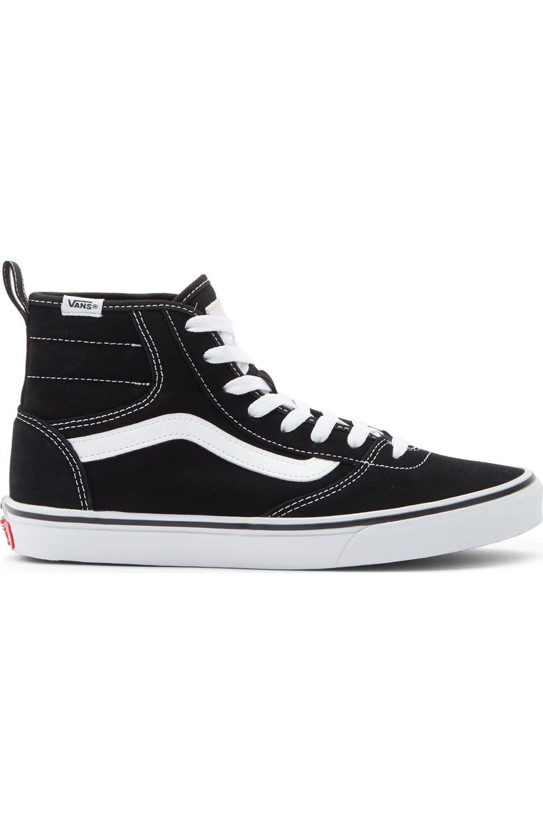 Vans Ashwood High Top Sneaker, Alternate, color, Suede/Canvas Black/White