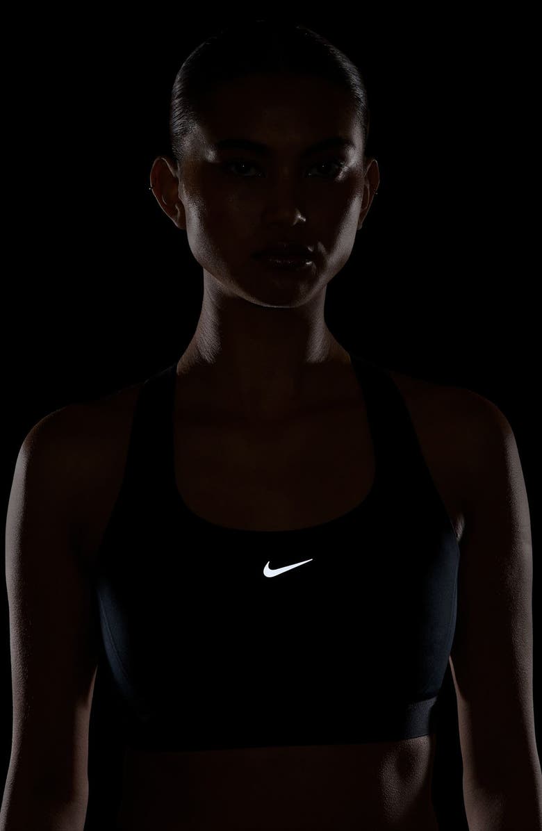 Nike Swift Dri-FIT High Support Sports Bra, Alternate, color, 010 Black/Silver