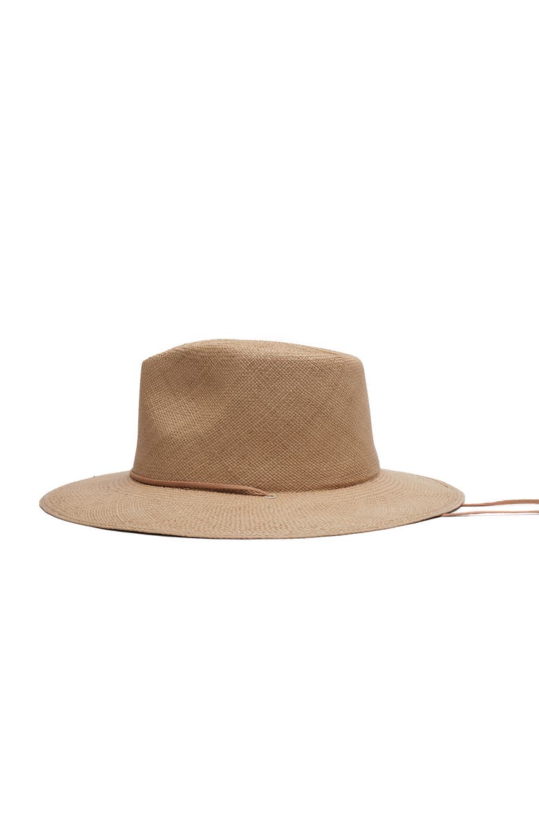 MODERN MONARCHIE Panama Toquilla Straw Fedora, Main, color, 