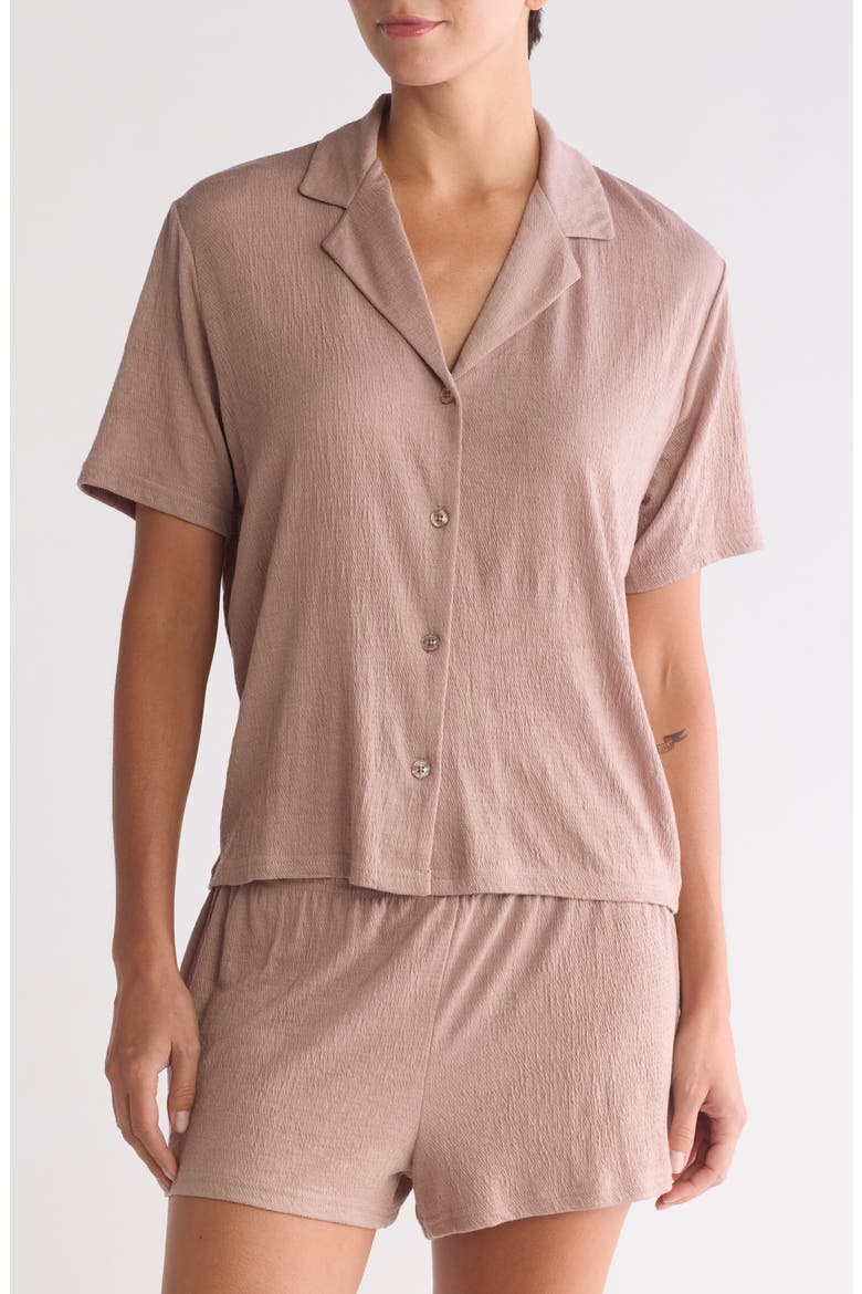 Gauze Knit Short Pajamas, Main, color, ICED MOCHA