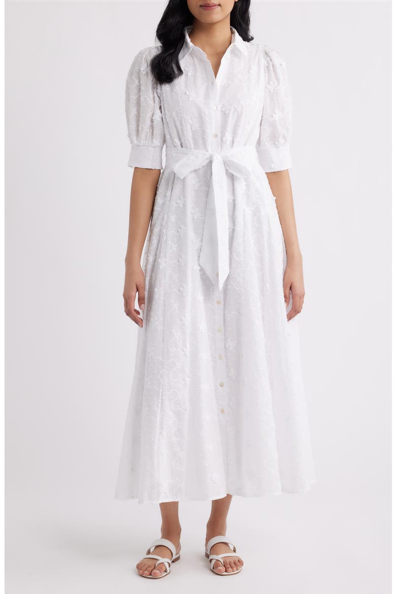 Larkyn Midi Shirtdress, Main, color, RESORT WHITE MONARCH