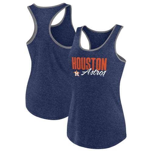 Profile Navy Houston Astros Plus Size Racerback Tank Top In Blue