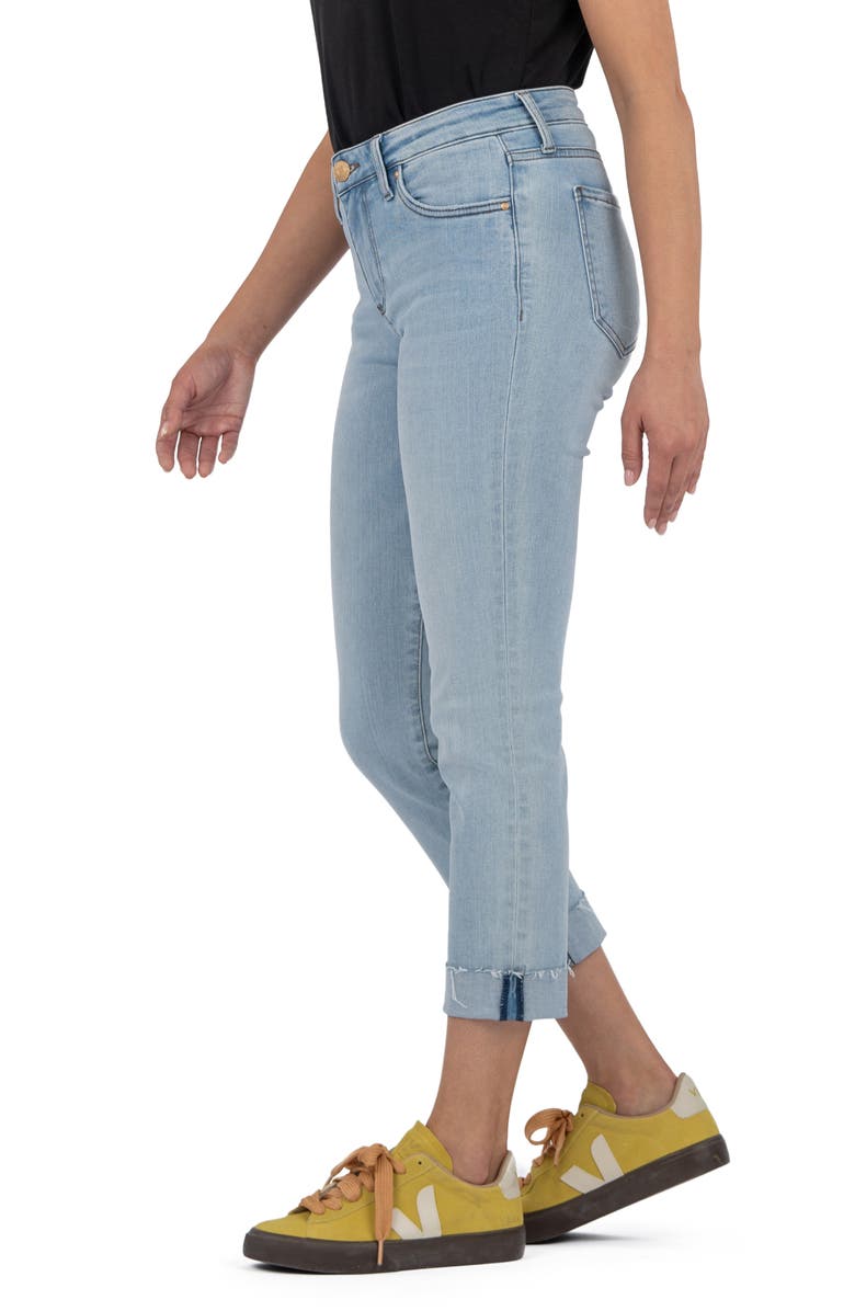 KUT from the Kloth Amy Low Rise Crop Slim Straight Leg Jeans, Alternate, color, Awareness W/Lt