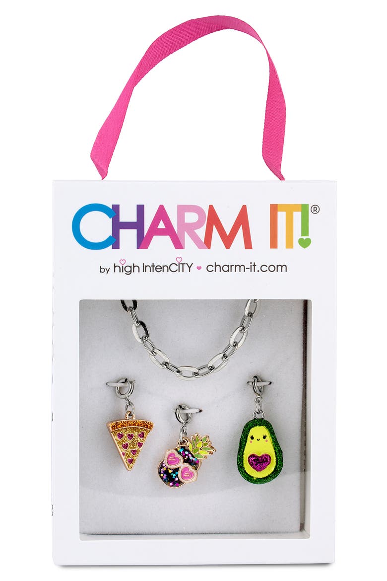 Yum Charm Bracelet Gift Set, Main, color, SILVER