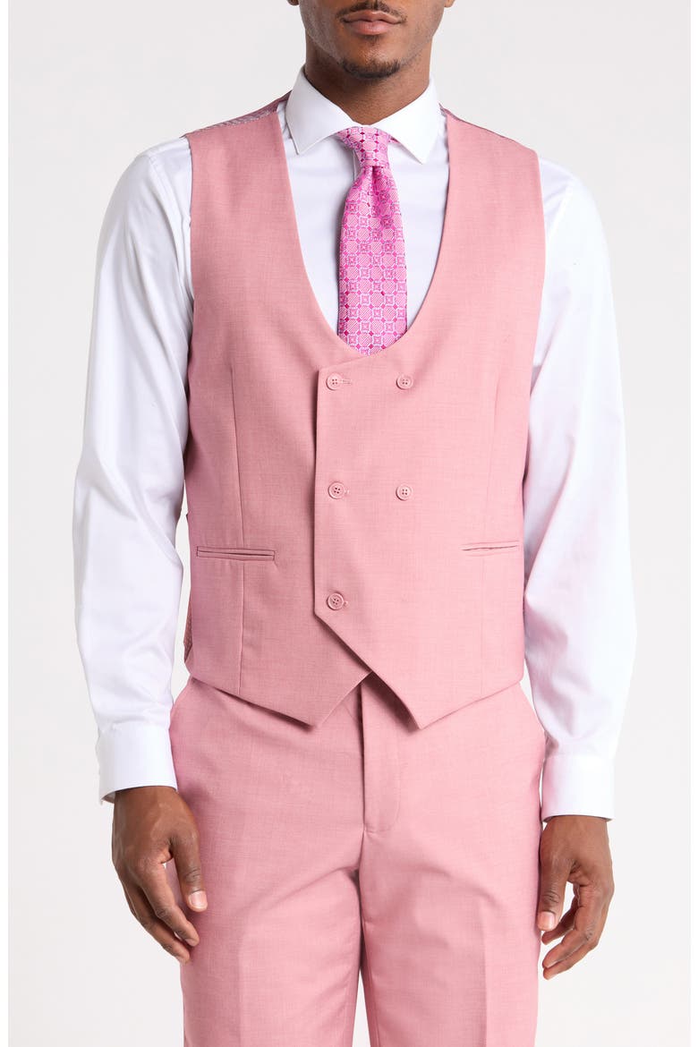 Peak Lapel 3-Piece Suit, Alternate, color, MAUVE