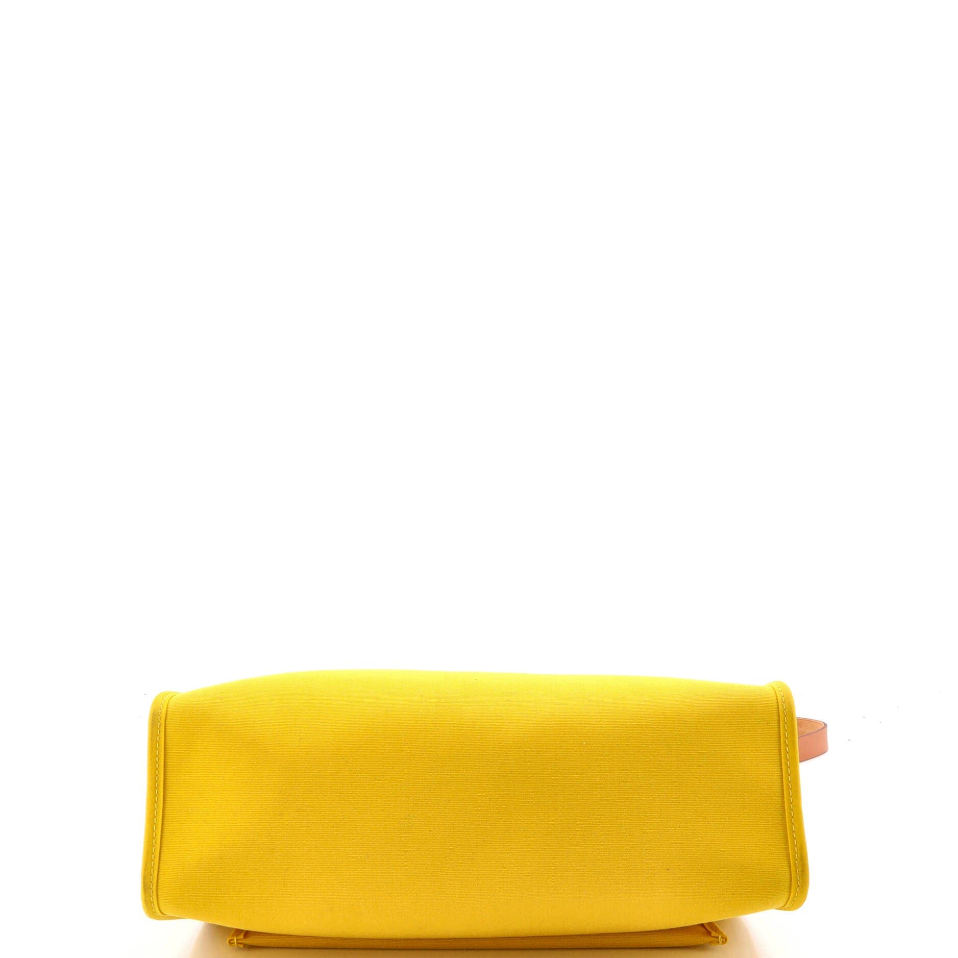 Herbag Zip Leather and Toile 31, Alternate, color, Yellow