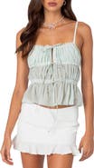 EDIKTED Addy Tie Front Chiffon Camisole