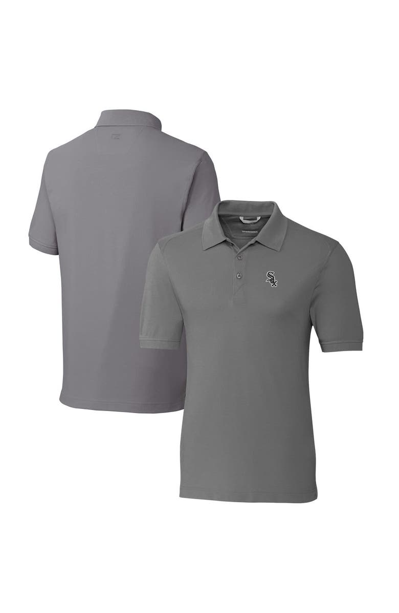 Cutter & Buck Men's Cutter & Buck  Gray Chicago White Sox Big & Tall Advantage Tri-Blend Pique Polo, Main, color, 
