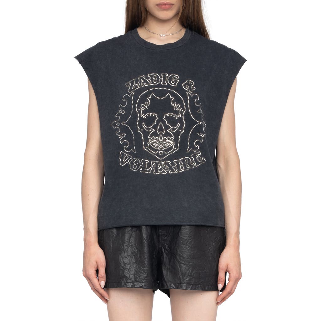 Zadig & Voltaire Cloe Strass Skull T-shirt