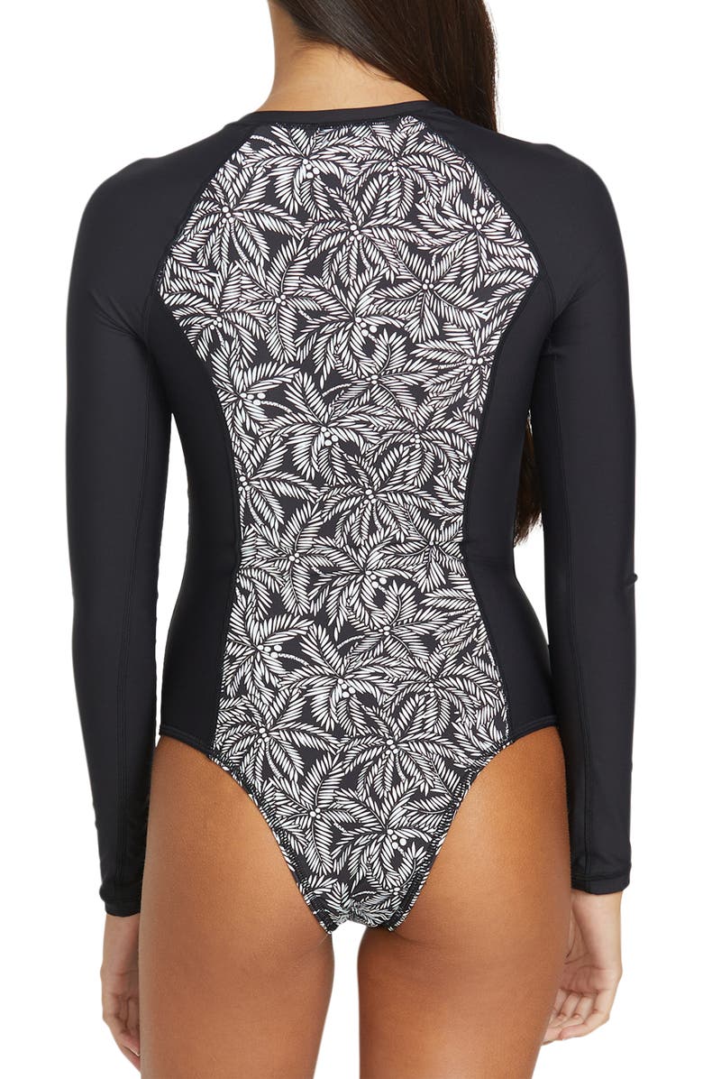 Volcom Be My Fond Long Sleeve One-Piece Rashguard Swimsuit, Alternate, color, 