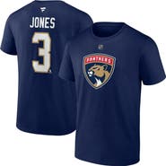 FANATICS Men's Fanatics Seth Jones Navy Florida Panthers Authentic Stack Name & Number T-Shirt