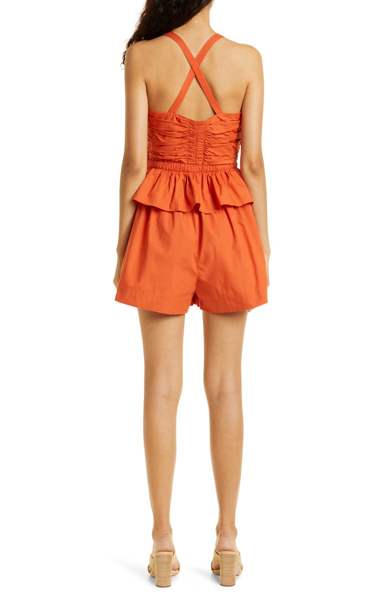 Ulla Johnson Marren Halter Neck Cotton Romper, Alternate, color,