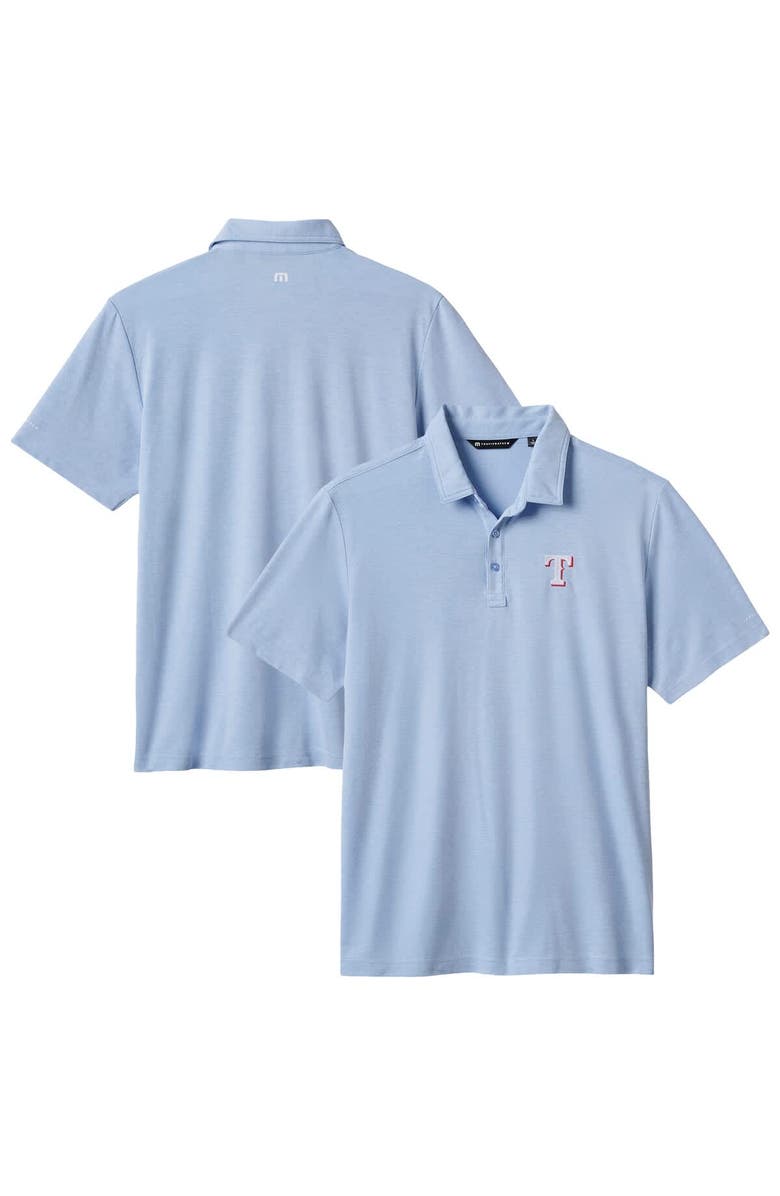 TravisMathew Men's TravisMathew Heather Blue Texas Rangers Playoff Pitch Polo, Main, color, Heather Blue