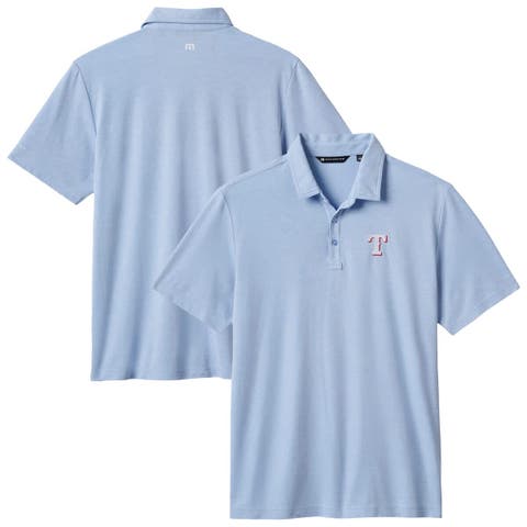Men's TravisMathew Heather Blue Texas Rangers Playoff Pitch Polo