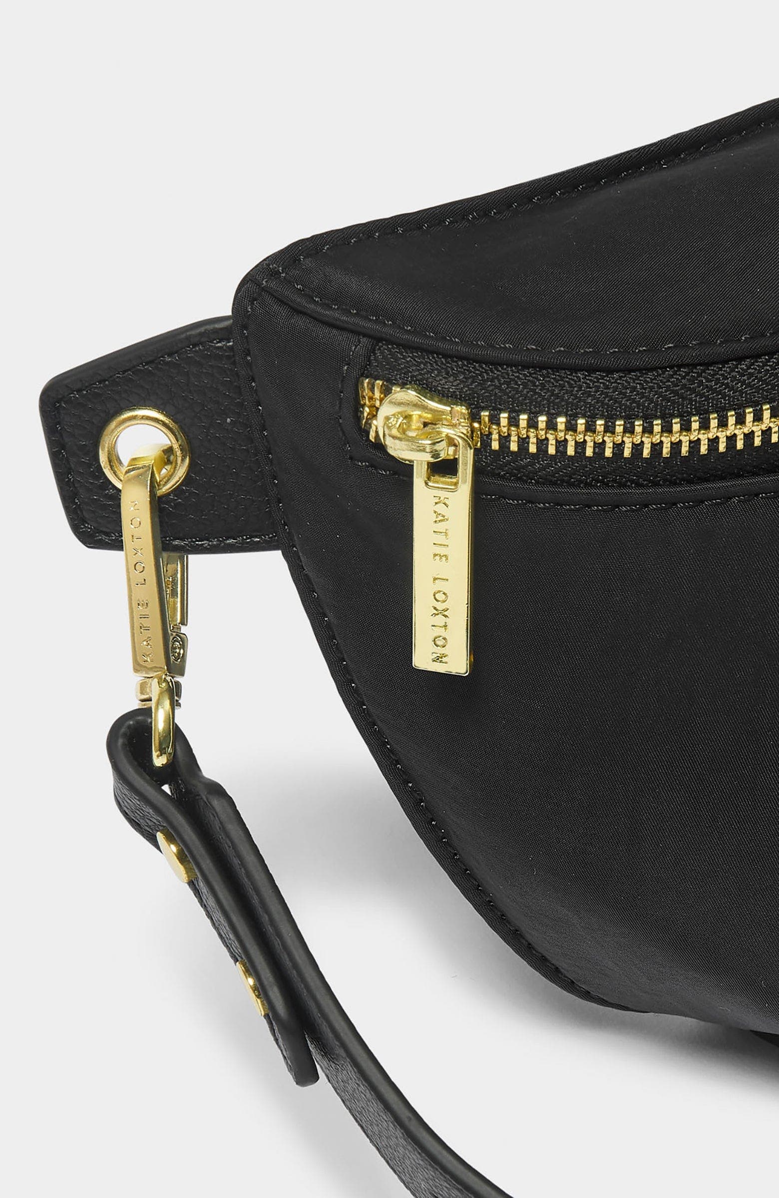Katie Loxton Nylon-Luxe Belt Bag, Alternate, color, Black