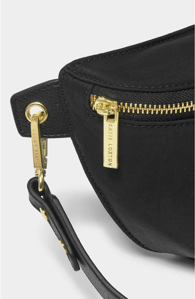 Katie Loxton Nylon-Luxe Belt Bag, Alternate, color, Black