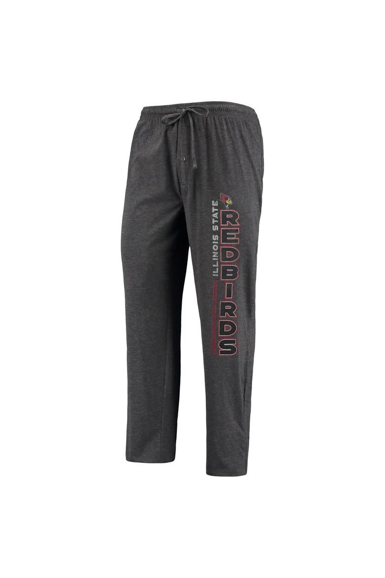 Men's Concepts Sport Heathered Charcoal/Red Illinois State Redbirds Meter T-Shirt & Pants Sleep Set, Alternate, color, Heather Charcoal