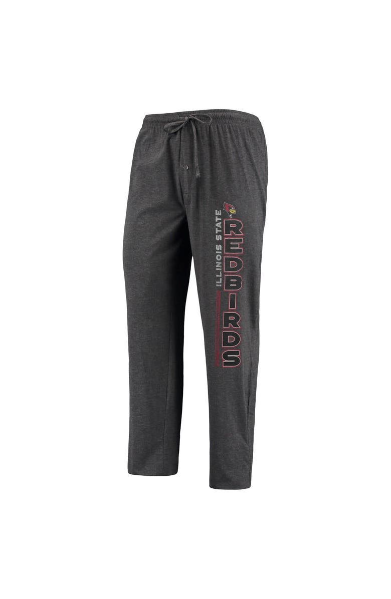 CONCEPTS SPORT Men's Concepts Sport Heathered Charcoal/Red Illinois State Redbirds Meter T-Shirt & Pants Sleep Set, Alternate, color, Heather Charcoal