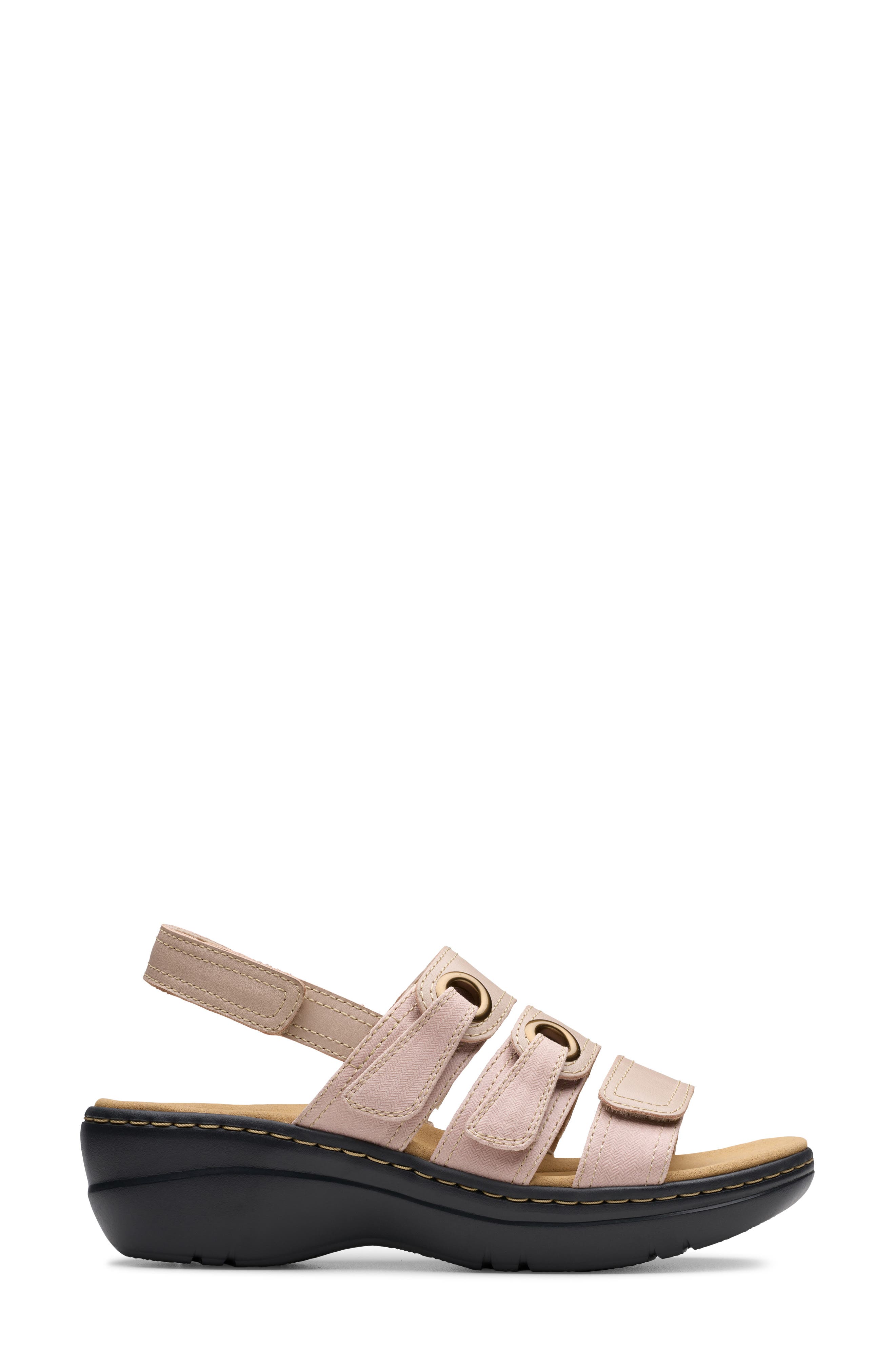 Clarks<sup>®</sup> Merliah Bali Wedge Sandal, Alternate, color, Sand Combo