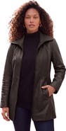 Roaman's A Line Leather Jacket