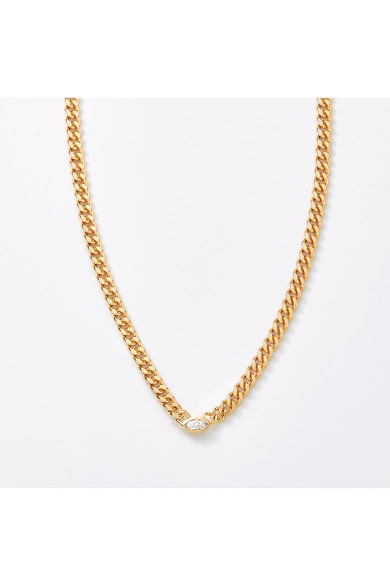 Cassia Curb Chain Necklace, Main, color, Gold