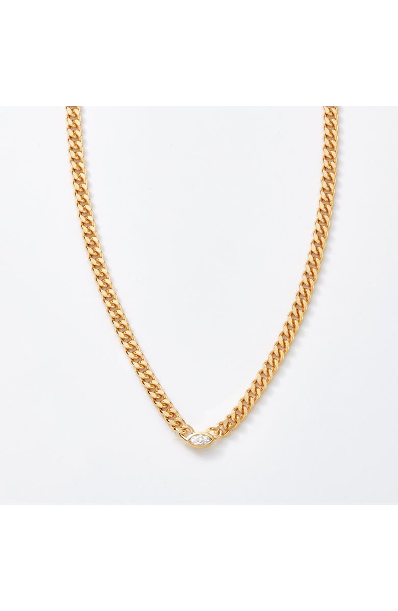 Sara Patino Cassia Curb Chain Necklace, Main, color, Gold