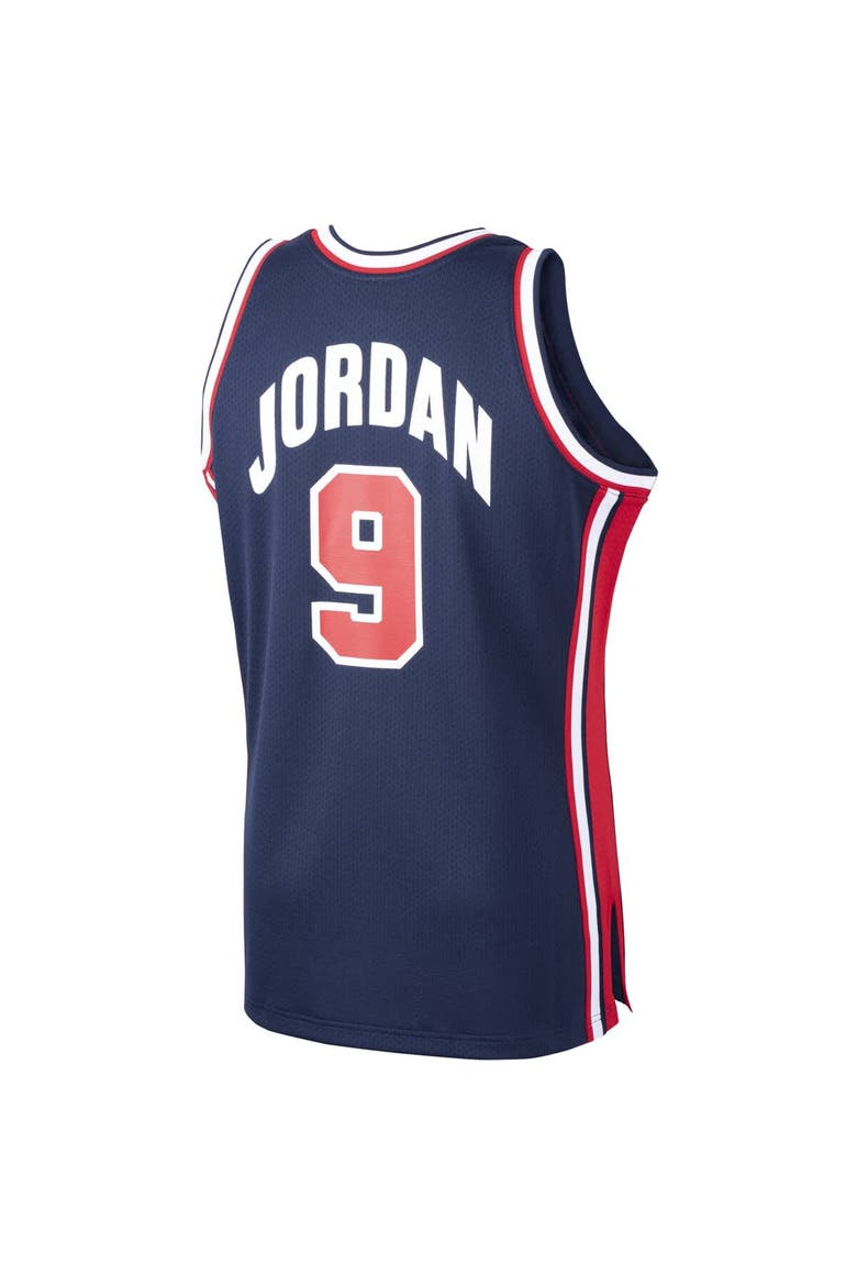 Men's Mitchell & Ness Michael Jordan Navy USA Basketball Home 1992 Dream Team Authentic Jersey, Alternate, color, Navy
