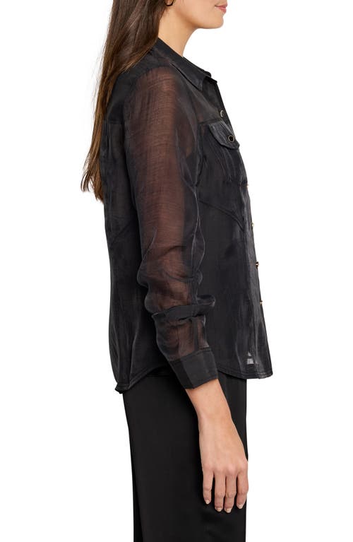 Nic + Zoe Nic+zoe Batiste Breeze Voile Jacket In Black Onyx