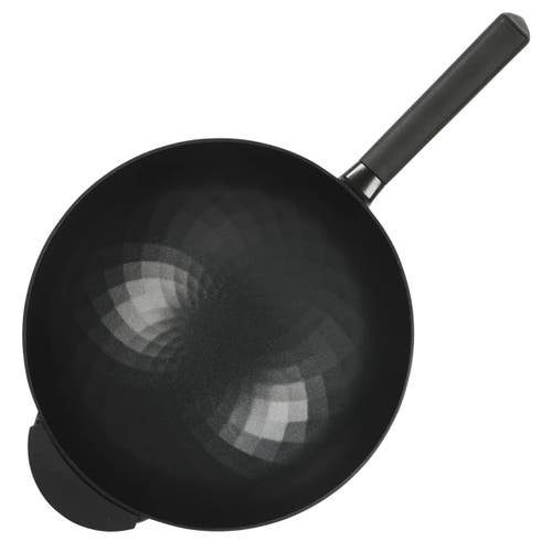 Kenmore Eugene 13 Inch Nonstick Cast Alumium Wok With Stainless Steel Lid In Black